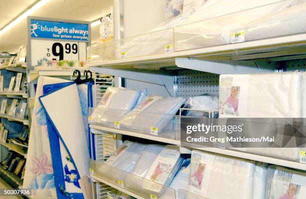 Matha Stewart housewares shelves at K-Mart store, the giant retailer which just announced that they had entered into Chapter 11 bankruptcy protection.