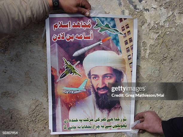 During a search and destroy mission in the Zhawar Kili area, U.S. Navy Seals found valuable intelligence information, including this Osama Bin Laden...