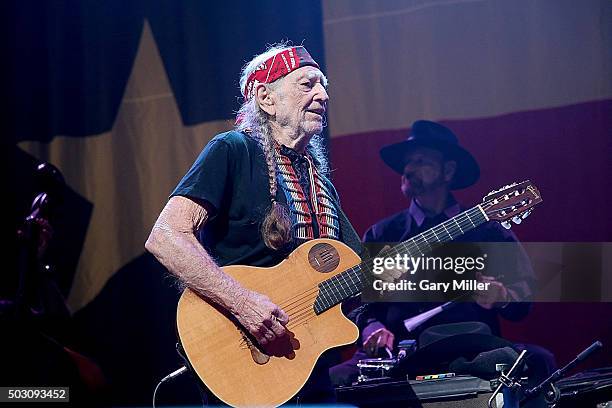 Willie Nelson performs in concert at ACL Live on December 31, 2015 in Austin, Texas.