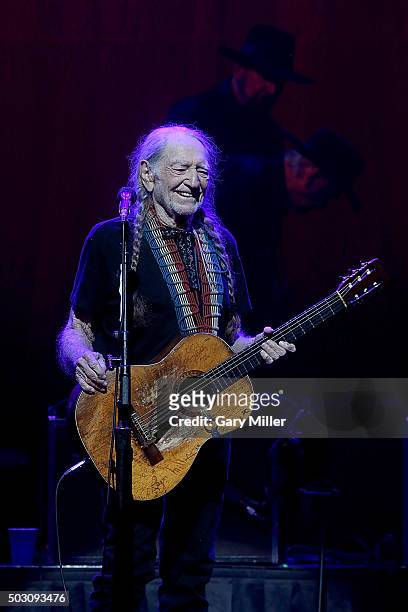 Willie Nelson performs in concert at ACL Live on December 31, 2015 in Austin, Texas.
