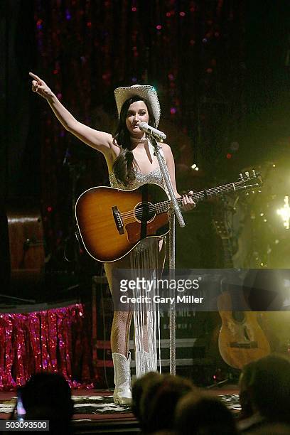 Kacey Musgraves performs in concert at ACL Live on December 31, 2015 in Austin, Texas.