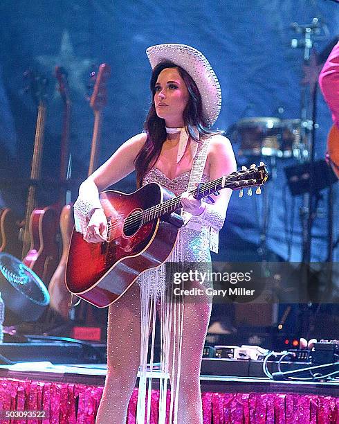 Kacey Musgraves performs in concert at ACL Live on December 31, 2015 in Austin, Texas.