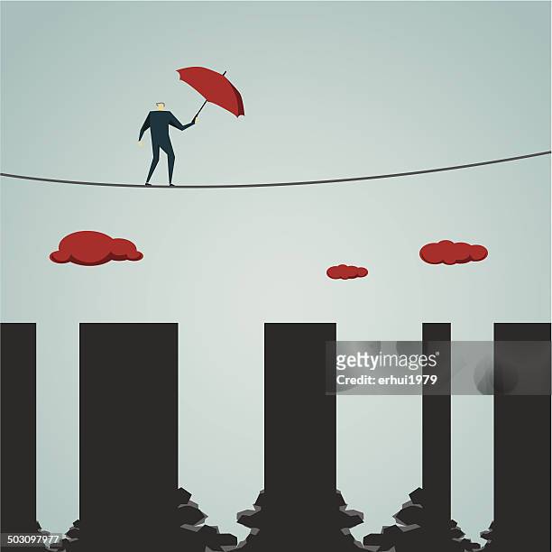 tightrope - tightrope stock illustrations