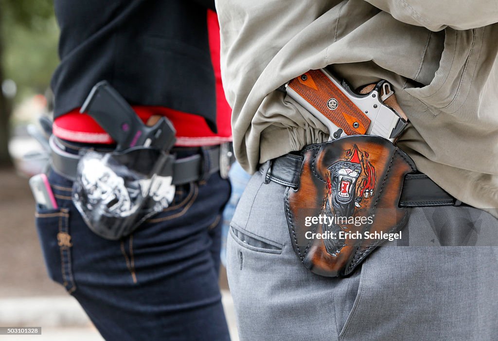 Open carry gun rally in Austin, Texas.