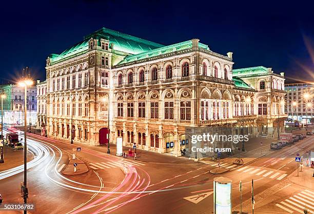 vienna opera at night, austria - vienna state opera 個照片及圖片檔