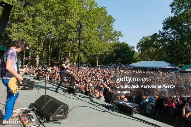 Argentinian singer Adrian Dargelos Rodriguez performs with the band Babasonicos as they headline the final concert of the 15th Annual Latin...