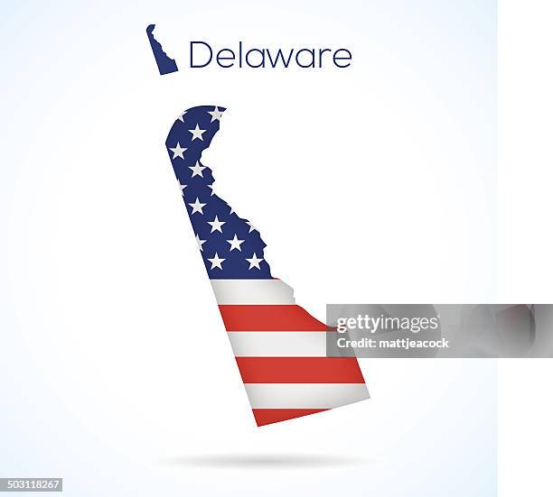 usa state delaware - delaware us state stock illustrations