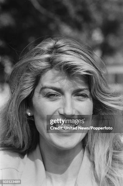 English newsreader and television presenter Selina Scott in London on 29th September 1985.