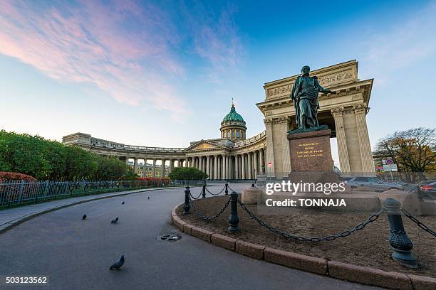 kazan cathedral, saint petersburg - kazan cathedral st petersburg stock pictures, royalty-free photos & images