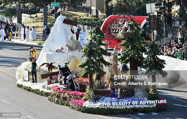 The Kiehl's float participates in the 127th Tournament of Roses Parade presented by Honda on January 1, 2016 in Pasadena, California.