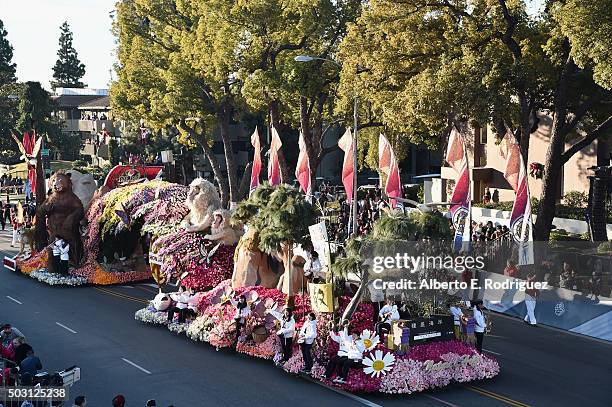 The American Honda float participates in the 127th Tournament of Roses Parade presented by Honda on January 1, 2016 in Pasadena, California.