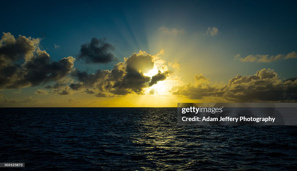 Sunset on the Great Barrier Reef, Australia