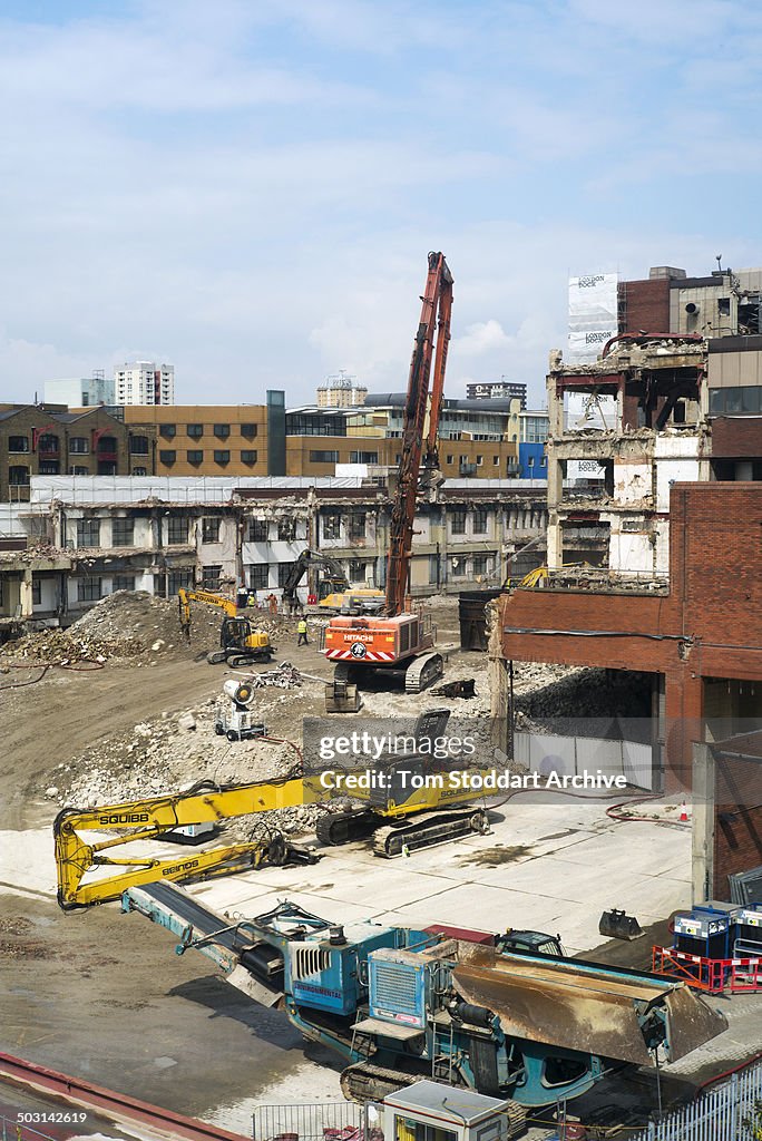 Demolition Of 'Fortress Wapping'