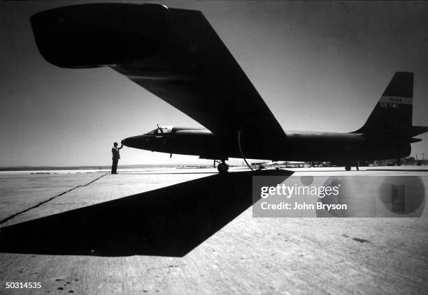 Spy plane like the one Francis Powers was piloting when shot down over Russia; at Edwards Air Force Base.