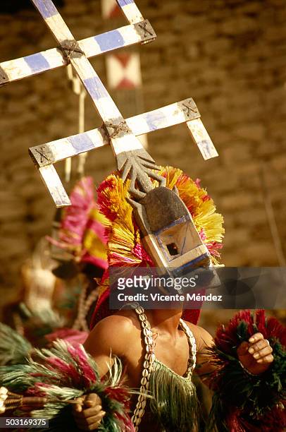 kanaga mask, nombori - tribal dabcer - nombori stock pictures, royalty-free photos & images