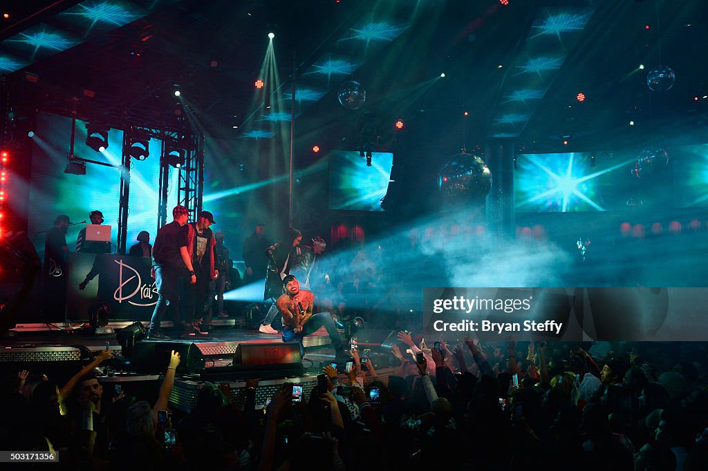 Drai's LIVE Kicks Off 2016 With Performance By Resident Artist Chris Brown At Drai's Nightclub In Las Vegas