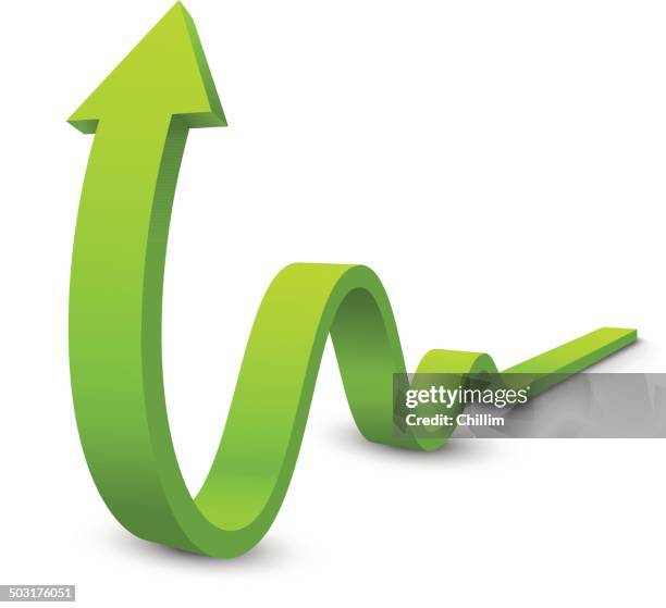 arrow - growth chart white background stock illustrations