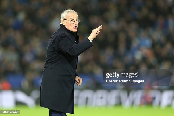 Manager Claudio Ranieri of Leicester City during the second half of the Barclays Premier League match between Leicester City and Bournemouth at the...