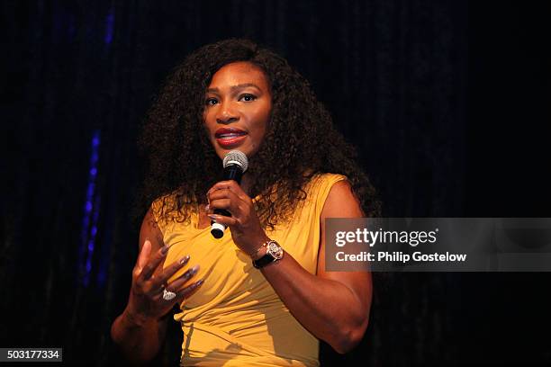 Serena Williams at the 2016 Hopman Cup Player Party at Perth Crown on January 2, 2016 in Perth, Australia.