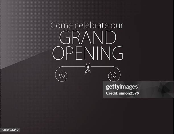 grand opening invitation - opening day stock illustrations