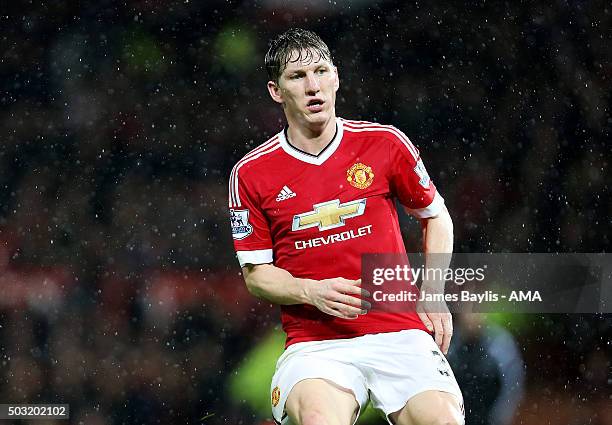 Bastian Schweinsteiger of Manchester United during the Barclays Premier League match between Manchester United and Swansea City at Old Trafford on...