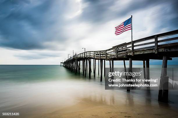 nags head landscape - american flag beach stock pictures, royalty-free photos & images