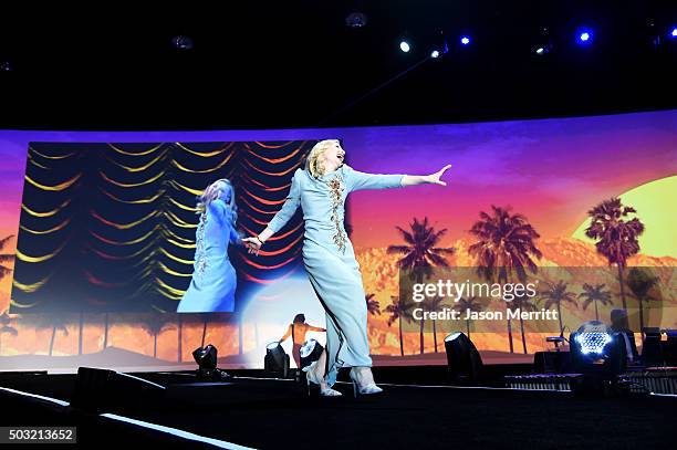 Actress Cate Blanchett accepts the Desert Palm Achievement Award onstage at the 27th Annual Palm Springs International Film Festival Awards Gala at...