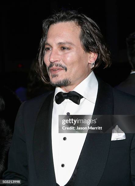 Actor Johnny Depp attends the 27th Annual Palm Springs International Film Festival Awards Gala at Palm Springs Convention Center on January 2, 2016...