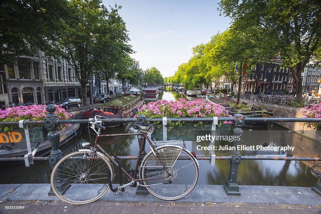 The Prinsengracht canal in Amsterdam