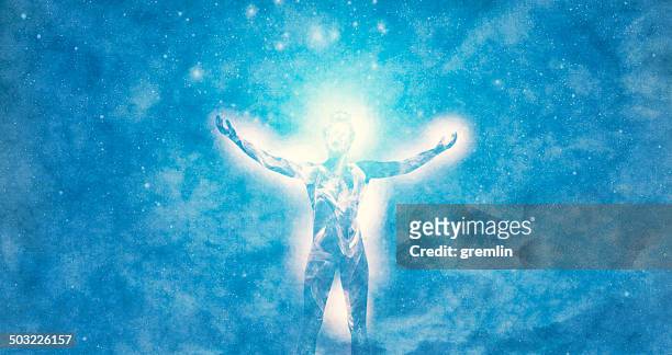 cosmic spiritualität und energie - spirituality stock-fotos und bilder