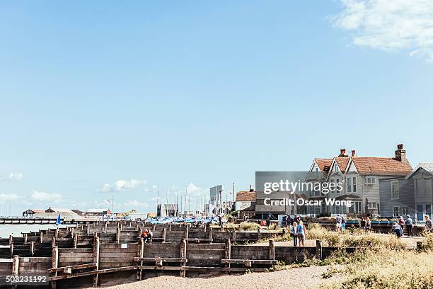 a coast city by the sea, whitstable - canterbury england stock pictures, royalty-free photos & images