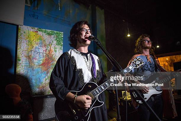 Asher Meerovich and Joe Doyle of the Tomato Dodgers play Bardo in Washington, DC, September 2015. Asher, a musician and senior at The University of...