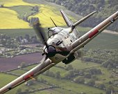 RAF Battle of Britain Memorial Flight Hurricane, aerial photograph