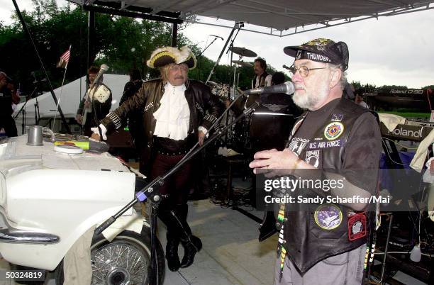 Rock group Paul Revere and the Raiders introducing Adrian Cronauer , whose experiences as an armed forces radio disc jockey during the Vietnam War...