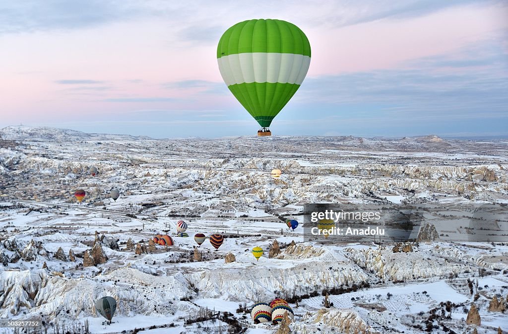 Hot Air Balloon tours under -16 degrees in Cappadocia