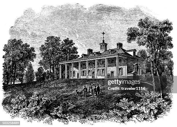 mount vernon - fairfax county stock illustrations
