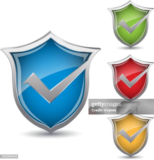 shield icon - military computer stock illustrations