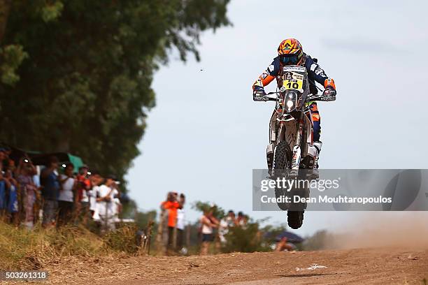 Olivier Pain of France riding on and for KTM 450 RALLY REPLICA NOMADE RACING competes in the Dakar Rally Prologue on January 2, 2016 outside Buenos...