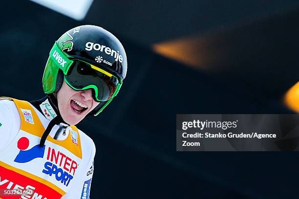 Peter Prevc of Slovenia takes 1st place during the FIS Nordic World Cup Four Hills Tournament on January 3, 2016 in Innsbruck, Austria.