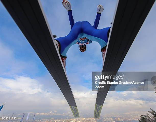 Gregor Schlierenzauer of Austria competes during the FIS Nordic World Cup Four Hills Tournament on January 3, 2016 in Innsbruck, Austria.