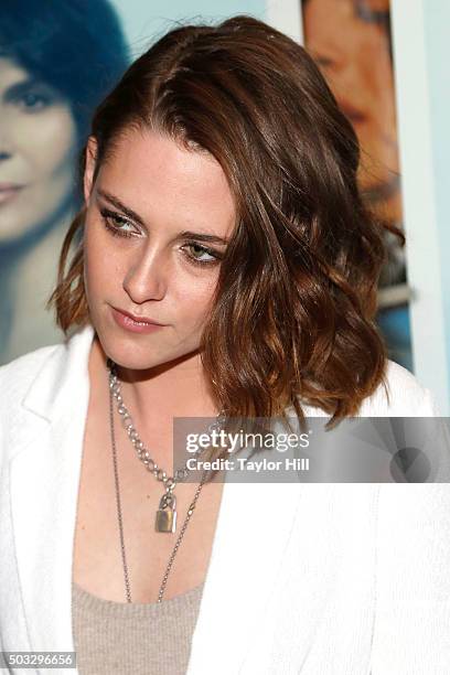 Actress Kristen Stewart attends a screening of "Clouds of Sils Maria" at IFC Center on January 3, 2016 in New York City.