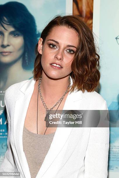 Actress Kristen Stewart attends a screening of "Clouds of Sils Maria" at IFC Center on January 3, 2016 in New York City.