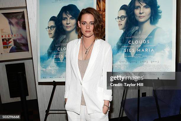 Actress Kristen Stewart attends a screening of "Clouds of Sils Maria" at IFC Center on January 3, 2016 in New York City.