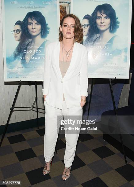 Actress Kristen Stewart attends a screening of "Clouds Of Sils Maria" at IFC Center on January 3, 2016 in New York City.