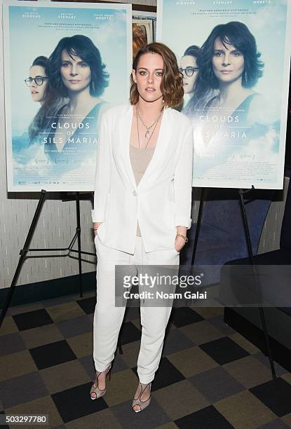 Actress Kristen Stewart attends a screening of "Clouds Of Sils Maria" at IFC Center on January 3, 2016 in New York City.