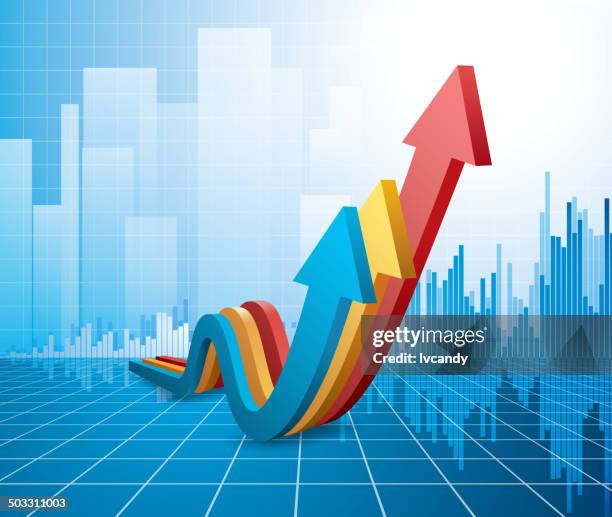 progress arrows - three objects stock illustrations