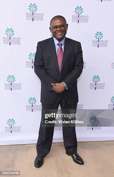 Dr. Bennet Omalu attends a screening of "Concussion" at the 27th Annual Palm Springs International Film Festival on January 3, 2016 in Palm Springs,...
