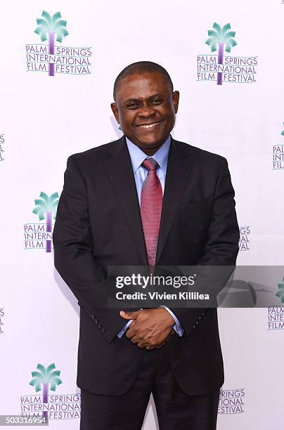 Dr. Bennet Omalu attends a screening of "Concussion" at the 27th Annual Palm Springs International Film Festival on January 3, 2016 in Palm Springs,...