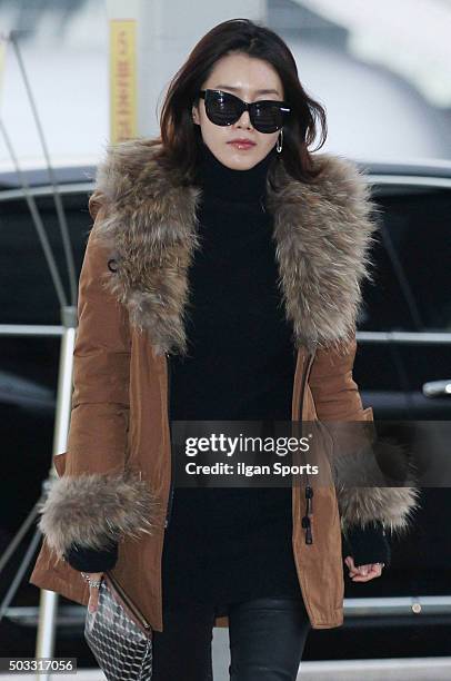 Chae Jung-an is seen at Incheon International Airport on December 10, 2015 in Incheon, South Korea.