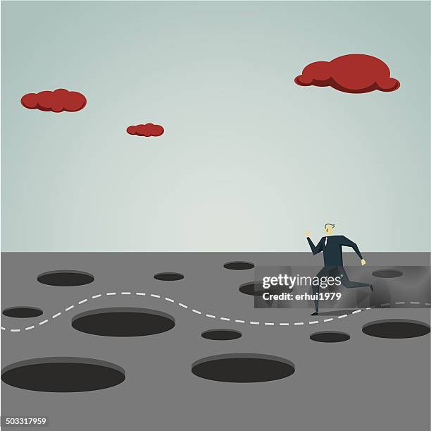 stockillustraties, clipart, cartoons en iconen met solution - pitfall